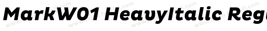 MarkW01 HeavyItalic Regular字体转换